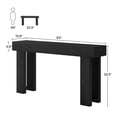 thumbnail image 6 of 63” Farmhouse Console Table, Narrow Long Sofa Table for Behind Couch, Rustic Wood Entryway Table for Hallway, Living Room & Entrance, Black, 6 of 8