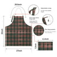 thumbnail image 7 of Green and Red Christmas Plaid Apron-Garden Aprons for Women with Pockets-Cotton Linen Waterproof Kitchen Cooking Gardening Aprons Adjustable for Kitchen,Cooking,BBQ and Salon 32"x27", 7 of 7