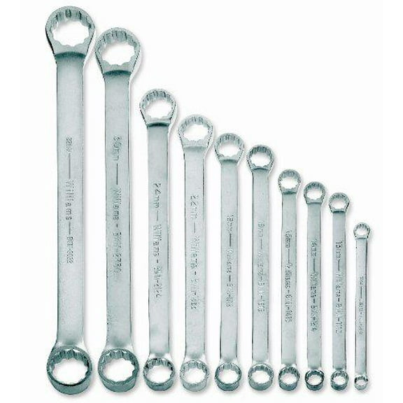 Williams MWS-BWM10 10-Piece Double Head 10-Degree Offset Box End Wrench Set