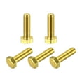 thumbnail image 1 of Unique Bargains Brass Hex Bolts, M6x20mm 5 Pack Fully Thread Grade 4.8 Machine Screws, 1 of 4