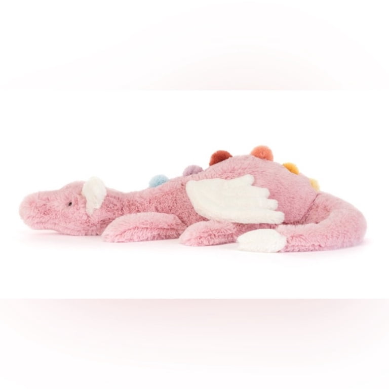 Jellycat, Duskrise Dragon Plush Toy, Pink, Large, Soft and Lovable
