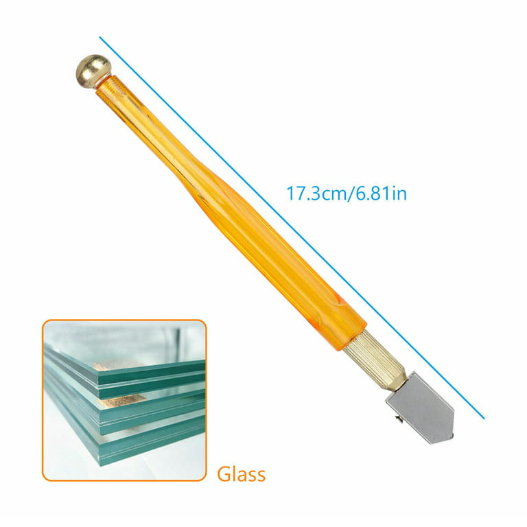 Glass Cutter 3mm-12mm, Self-Oiling Tungsten Carbide Glass Cutter