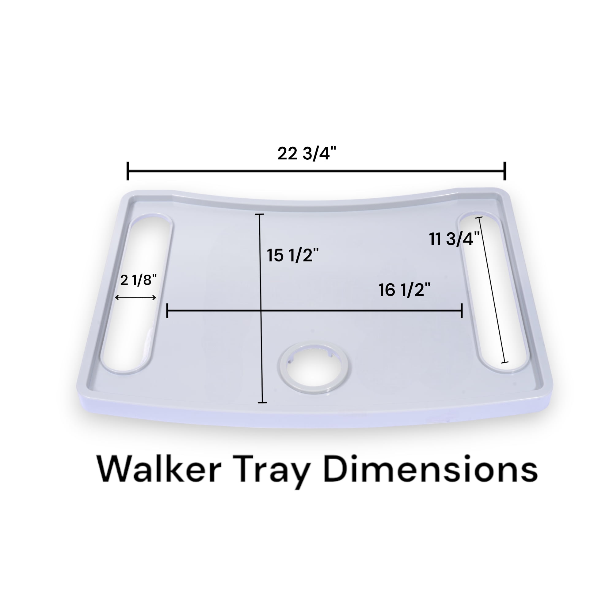 Essential Medical Supply Molded Walker Tray with Cup Holder - Perfect for Mobility and Transport
