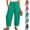 27# Green, variant on Women Summer Striped Harem Pants Flowy Baggy Casual Wide Leg Trousers Drawstring Boho Palazzo Pants with Pockets Light Blue XXL