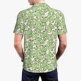 thumbnail image 3 of Balery Cute Frog Printed Men’s Short Sleeve Polo Shirt, Midweight Men's Shirt,Golf Polo shirts -Large, 3 of 7