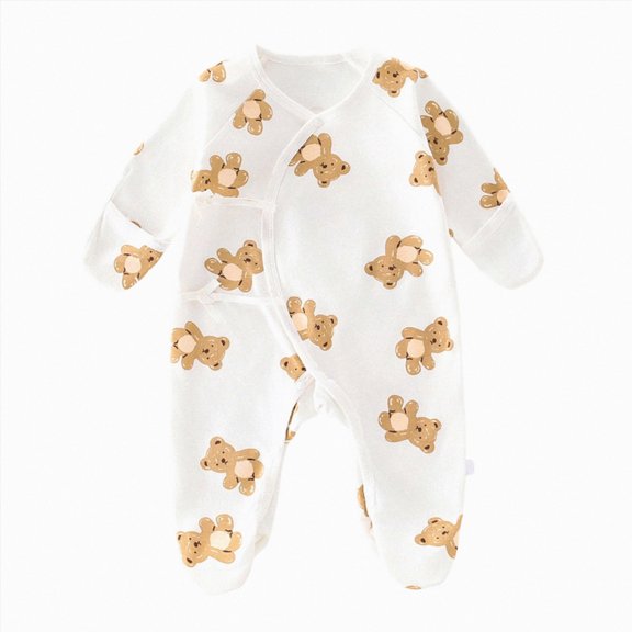 enyan Baby Boy Girl Outfits Newborn Footies One-Piece Sleeper Snap Button Romper Cotton Jumpsuit Baby Boy Girl Clothes(Dark Purple,3-6 Months)