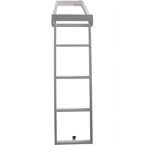 JIF Marine IHY4 13 in. Aluminum 4-Step Tri-Pontoon Under-Deck Mount Ladder