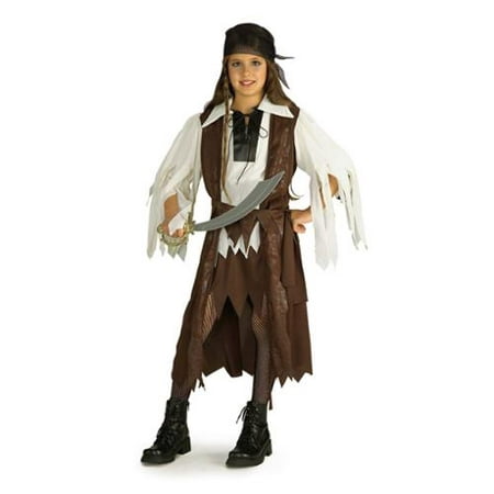 Girls Caribbean Princess Buccaneer Scalawag Pirate Captain Costume