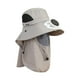 thumbnail image 5 of Sombrero para exteriores con ala, transpirable, ligero, para hombres y mujeres, con solapa para el cuello. Gris claro, 5 of 9