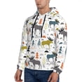 thumbnail image 2 of Hoodies for Men - moose fores trees cartoon Long Sleeve Comfrt Men'S Fashion Hoodies & Sweatshirts, Sweatshirts for Men Hoodies Pullover Clothing Clothes with Pouch, 2 of 7