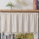 thumbnail image 2 of Cortina estilo granja, diseño bohemio con aspecto de lino y borlas para cocina, sala de estar, privacidad garantizada (beige, 150 x 94 cm), 2 of 7