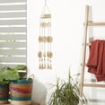 thumbnail image 2 of DecMode 31" Gold Metal Floral Windchime with Glass Beads and Cone Bells, 2 of 11