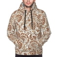 thumbnail image 4 of KLL Indian Paisley1 Print Mens Hoodie Long Sleeve Casual Pullover Hooded Sweatshirt Fashion Drawstring Hoodies with Pocket-Medium, 4 of 6