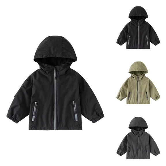 Boys Coat Boys Windbreaker Jacket Lightweight Hooded Zipper Outdoor School Jacket for Boys