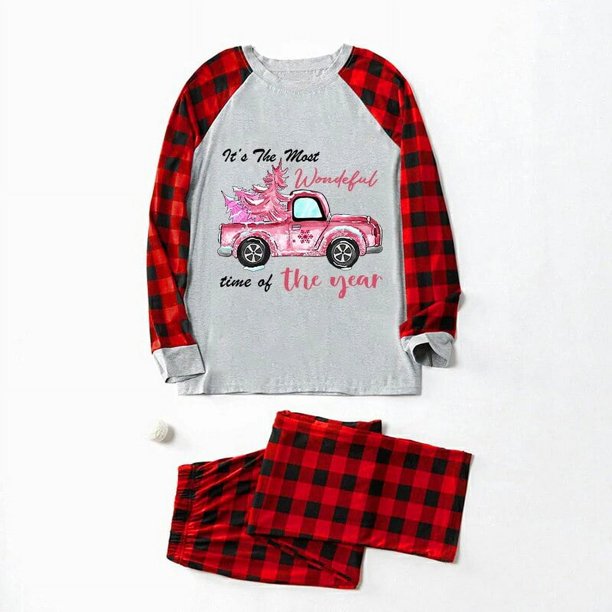Pijamas a juego de Navidad para mujer, es la época más maravillosa del año, conjunto de pijamas negros para mujer