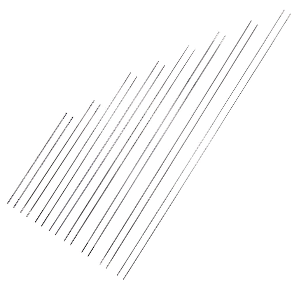 LYUMO 16pcs Middle Opening Beading Needle 8 Sizes Big Eye Collapsible