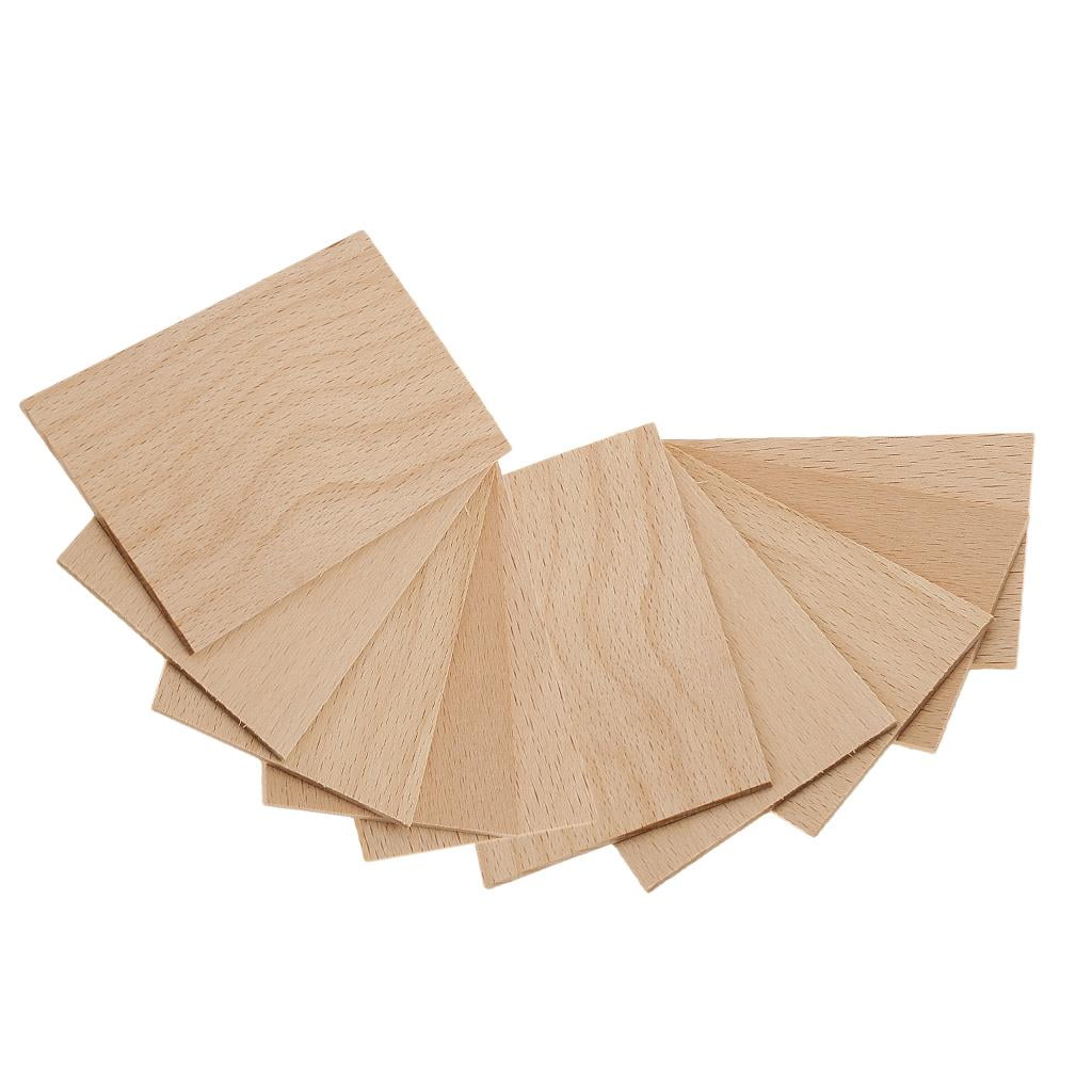 Madera Rectangular 2 Rebanadas de Maciza Rectangular Sin Terminar de 0,078 Pulgadas de ...