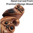 thumbnail image 3 of Wooden Owl Figurine Set, Rustic Mini Owl Statues for Home Kitchen Bathroom Bedroom Decor, Cute Owl Sculpture Gift for Owl Lovers – 1-Pack or 2-Pack, 3 of 5