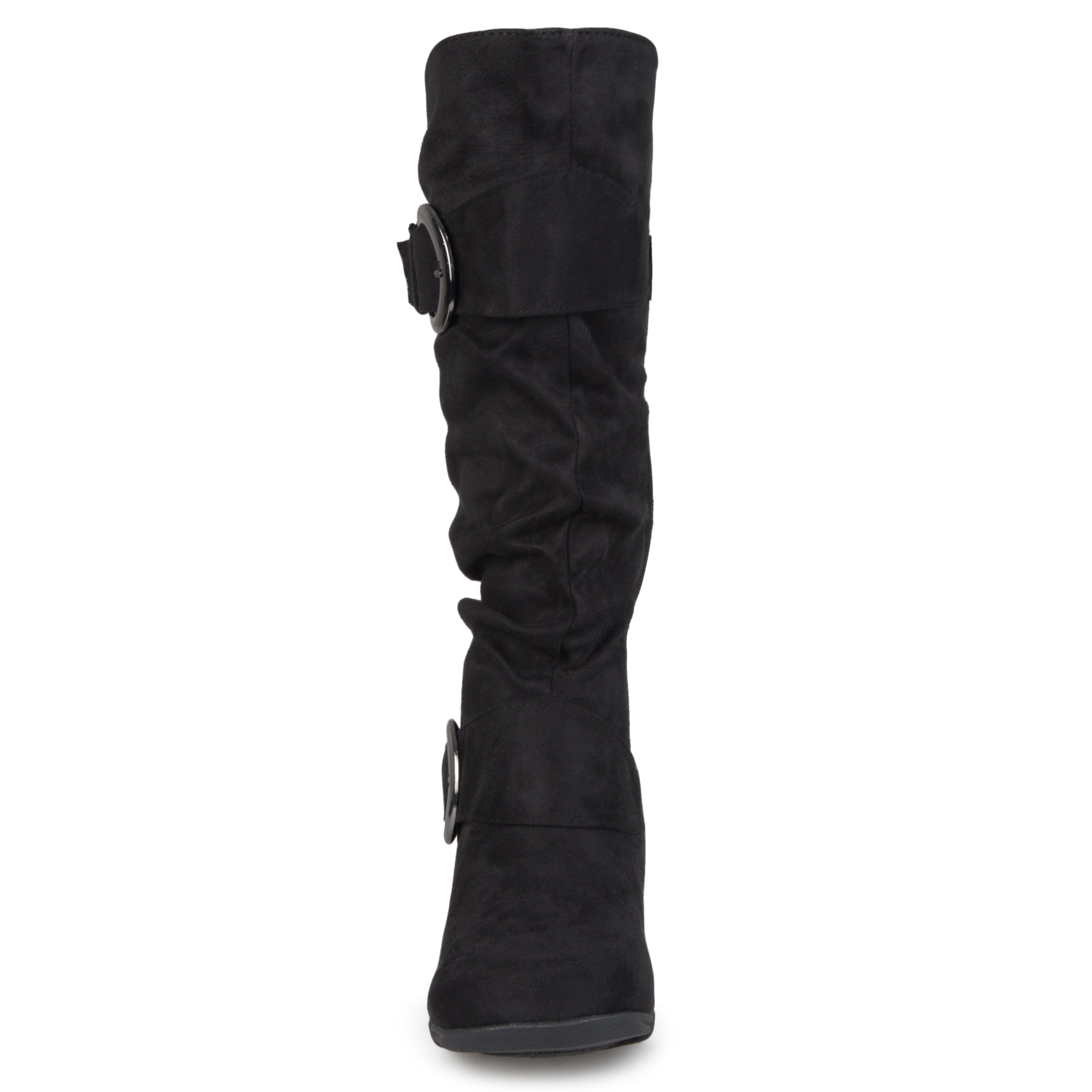 Journee Womens Jester-01 Wide Calf Hidden Wedge Riding Boots