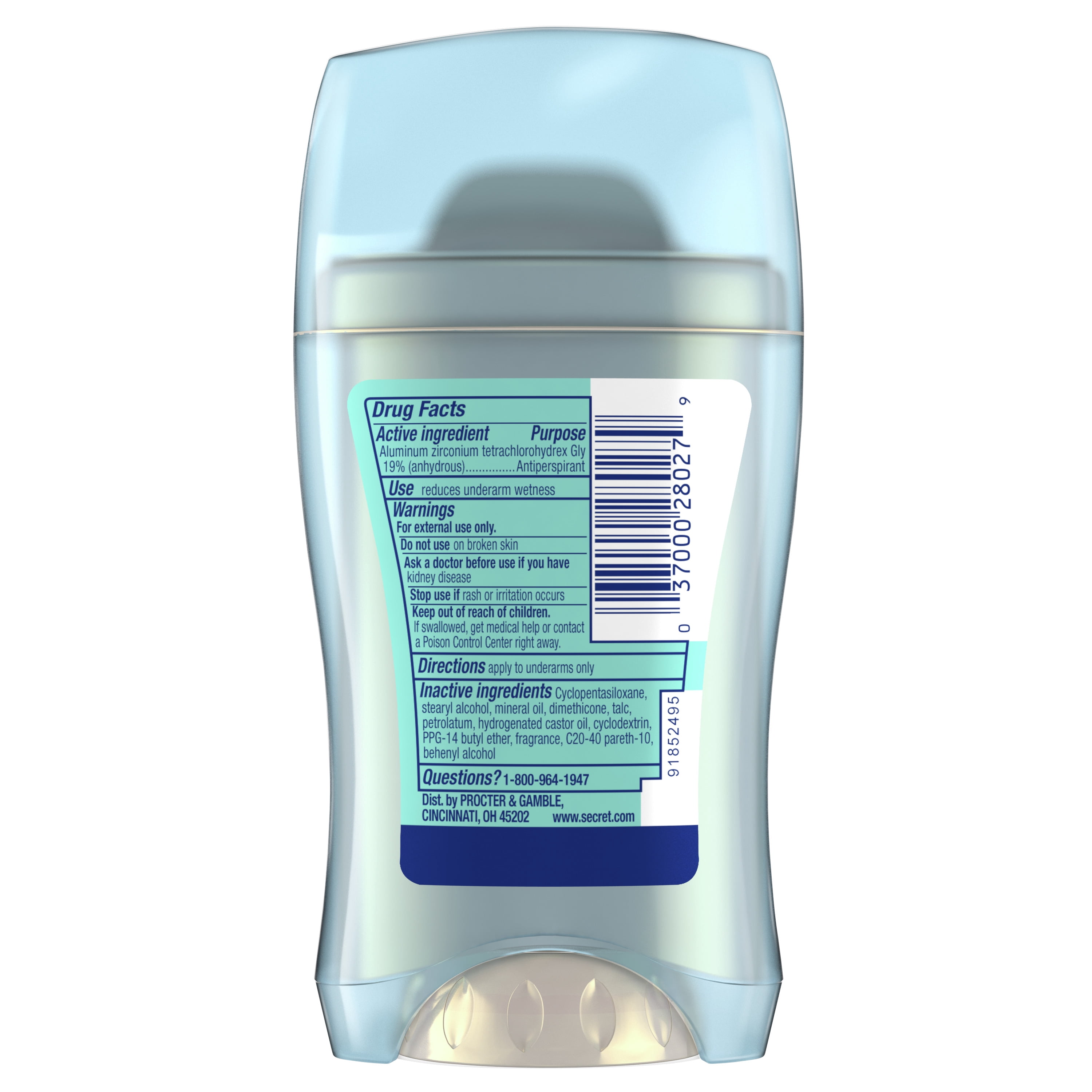 Secret Fresh Antiperspirant Deodorant Invisible Solid, Berry, 2.6 oz