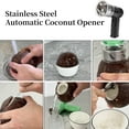 thumbnail image 3 of Automatic Coconut Puncher, 2000mah Rechargeable USB Electric Coconut Opener 304 Stainless Steel Automatic Coconut Opening Tool For Home Commercial Use (Black), 3 of 8