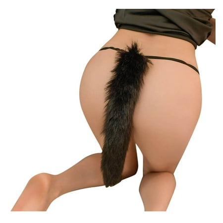 

Staron Underwear Role Play Women Passion T-back Plush Long Tail Underpant