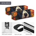 thumbnail image 4 of Balery Cute Colorful Flower French Bulldog Estuche de Lápices de Cuero Impreso, Estuche para Suministros de Arte, Estuche de Lápices con Cremallera, Estuche de Almacenamiento de Papelería, 4 of 7
