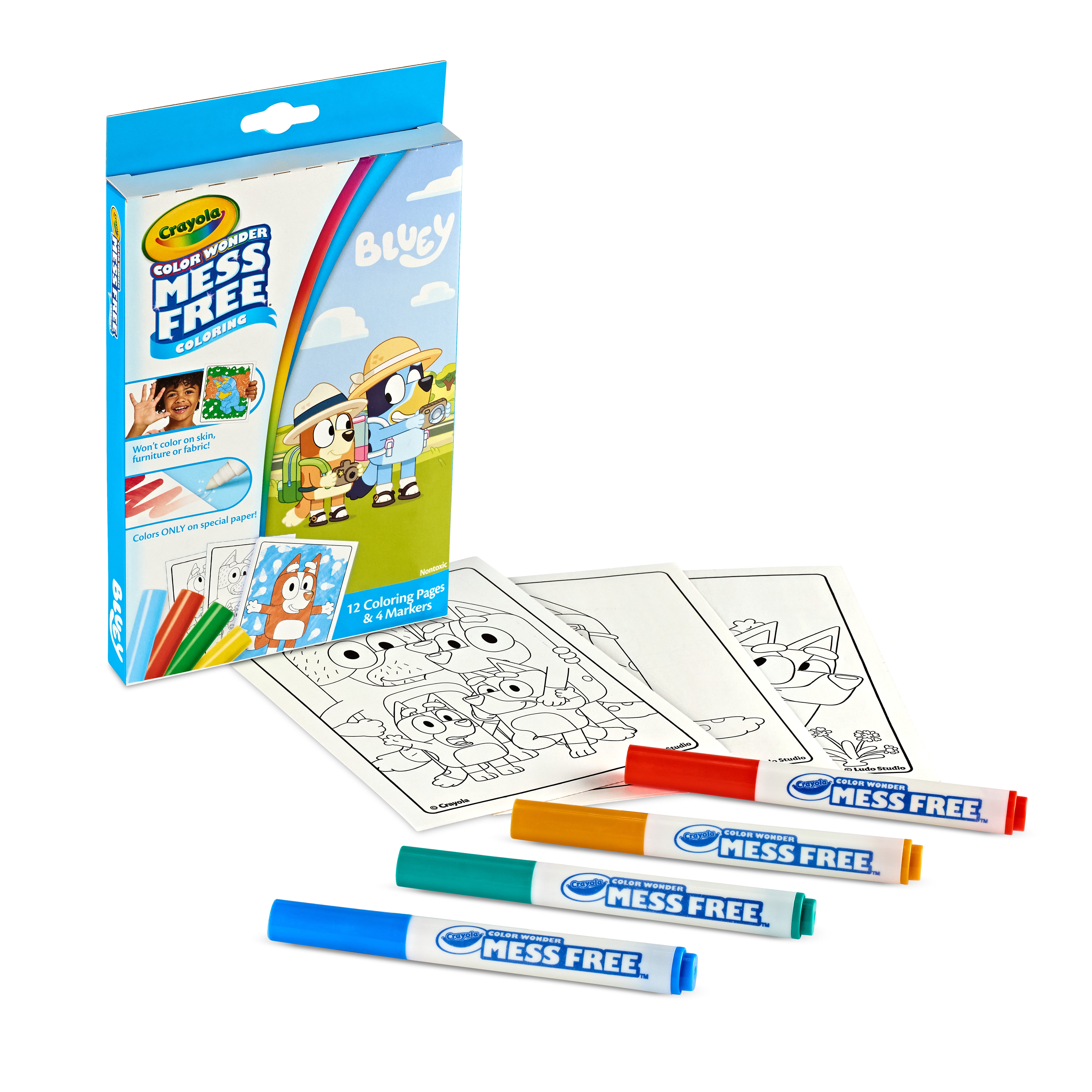Crayola Bluey Color Wonder Mini Box Set, Mess Free, 12 Pgs & 4