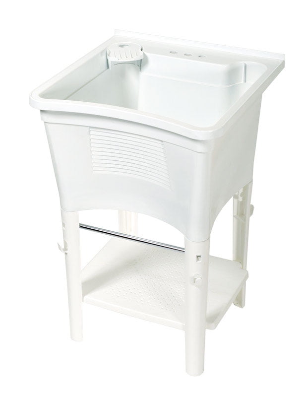 ErgoTub Full Featured Freestanding Utility Laundry Tub with Faucet Kit