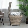 thumbnail image 2 of Outdoor PE Wicker Side Table with Storage, Small Patio Storage Bin Container for Hose Cushion Towel, Grey, 2 of 14