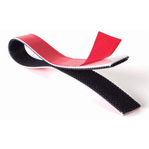 VELCRO Brand ALFA-LOK Reclosable Fastener, Black, 1" W (Mated) with SilverTape GP11W General Purpose (1FT)