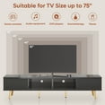 thumbnail image 5 of Bestier High Gloss TV Stand for 75 inch TVs, Modern Entertainment Center with Storage Cabinet, TV Console Table for Living Room,Black, 5 of 10