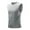Gray, variant on Sakmal Gray Tank Tops for Men Gray Crew Neck Fast-Drying Solid with Pockets Camisole Muscle Sleeveless Shirts
