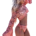 thumbnail image 5 of ZPAQI Women Sexy Swimwear Beach Swimsuit Suit Long Sleeve Cover-ups Crochet Bikinis, 5 of 15