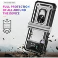 thumbnail image 4 of for Samsung Galaxy Z Flip 4 Case, Galaxy Z Flip 3 Case with Hinge Protection and 360°Rotate Ring Magnetic Kickstand Heavy Duty Protective Case for Samsung Galaxy Z Flip 3/4 Phone (SilverBlack), 4 of 15