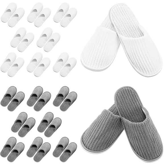 SATINIOR 18 Paires Pantoufles Jetables pour Invité en Vrac Douces Lavables Maison Femmes Hommes Pantoufles Paquet pour Hôtel Spa Voyage