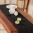 thumbnail image 2 of Indian Handmade Black Jute Table Runner Rug – 14 x 84 – Indian Handwoven Dining Table Décor, Kitchen, Coffee Table – Bohemian Farmhouse Decor, 2 of 4