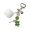 Green, variant on Vintage Four Leafed Grass Charm Keychain With Millennial Star Detail Beaded Retro Accessory For Phone Bag Gift