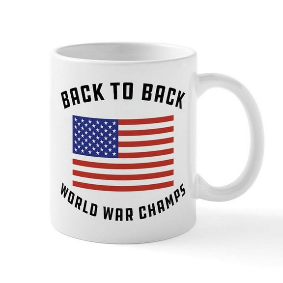 CafePress - Back To Back World War Champs - 11 oz Ceramic Mug - Novelty Coffee Tea Cup