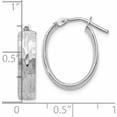 thumbnail image 3 of 10K White Gold Jbsp's Polished And D/C Oval Hinged Hoop Earrings (21 X 17) Made In Italy 10le146, 3 of 6