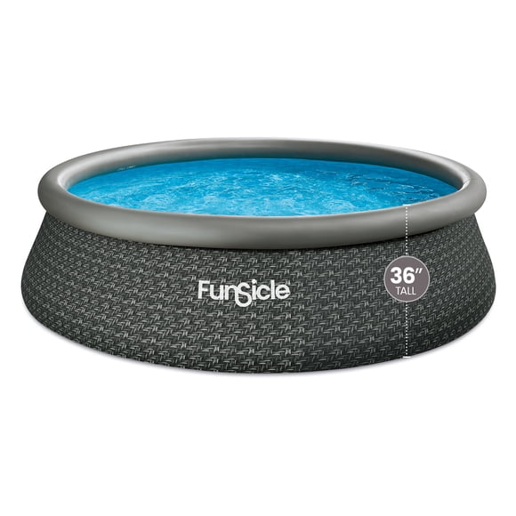 Funsicle Piscine hors Terre Extérieure à Anneau Gonflable QuickSet 12 Pieds x 36 Pouces avec Pompe