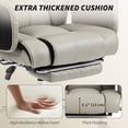 thumbnail image 4 of Grey PU Leather Executive Office Chair with Reclining Footrest - High Back Desk Chair for Home & Office Comfort, Adjustable & Supportive, 4 of 7