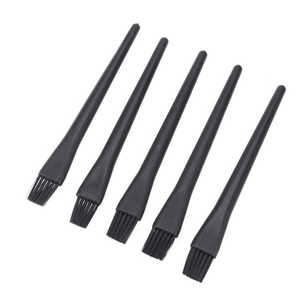 Kit de 5 cepillos antiestáticos ESD de plástico con mango redondo para limpieza de teclado (negro)