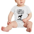 thumbnail image 2 of Sorry I Can't I Have Plans With My Irish Wolfhound Love Pet Dog Cute Baby Jumpsuits (White, 0-3 Months), 2 of 5