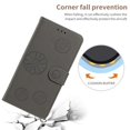 thumbnail image 5 of PU Leather Wallet Case for iPhone 17e 6.1", Daisy Embossed Flip Folio Cover with Card Slots, Magnetic Closure Phone Case,Grey,For iPhone 17e, 5 of 6