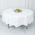 thumbnail image 2 of Efavormart 90" Seamless Premium WHITE Linens Polyester Round Tablecloth Commercial Grade For Wedding Banquet Restaurant, 2 of 10