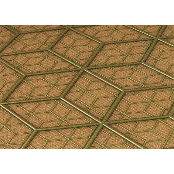 Ahgly Company Indoor Rectangle Patterned Saddle Brown Area Rugs, 7' x 10'