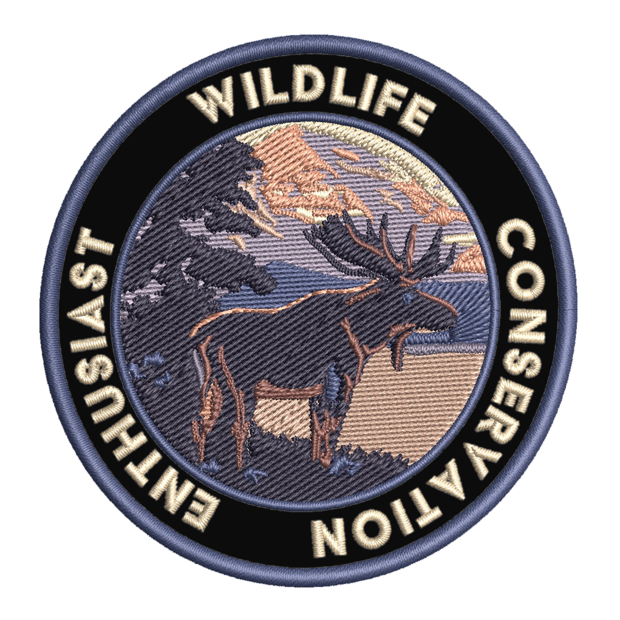 Wildlife Conservation Enthusiast 3.5 Inch Iron Or Sew On Embroidered