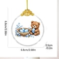 thumbnail image 2 of Uuiauoio Glass Easter Ornament 2D Flat Pendant with Bunny Egg Designs for Tree Gift Basket Filler Holiday Party Decorations Keepsake, 2 of 5