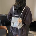 thumbnail image 2 of Bolso de mano de moda urbana para mujer, de alta gama, gran capacidad, pequeño, cuadrado, mochila de viaje ligera, 2025, 2 of 5